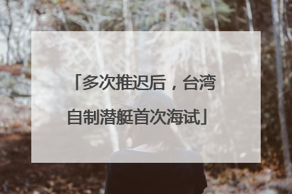 多次推迟后，台湾自制潜艇首次海试